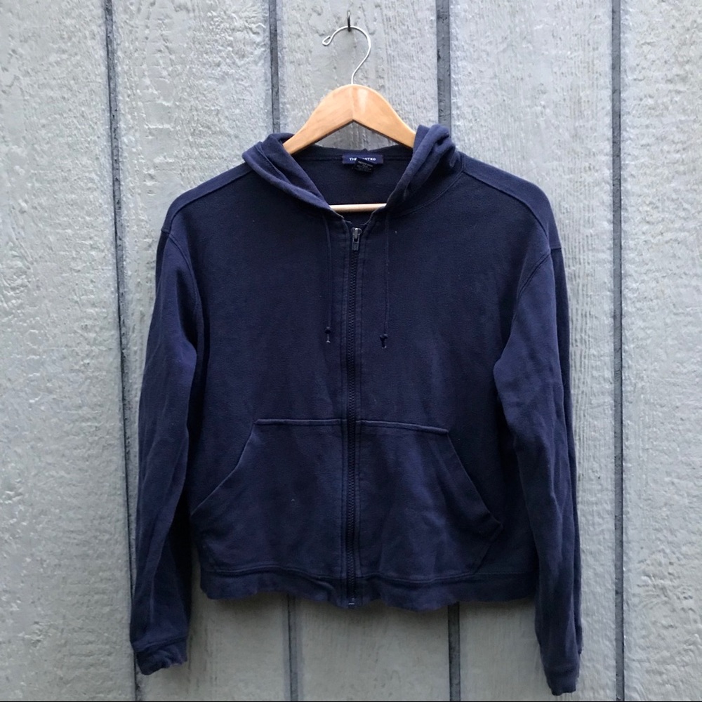 The Limited simple navy hoodie jacket